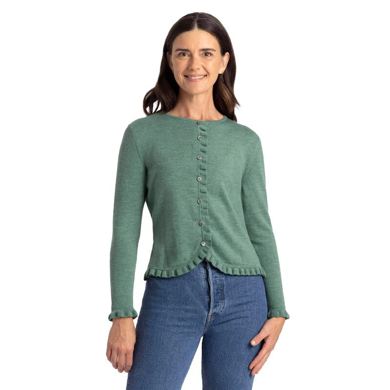 Royal Merino Frill Trim Cardigan image number 1